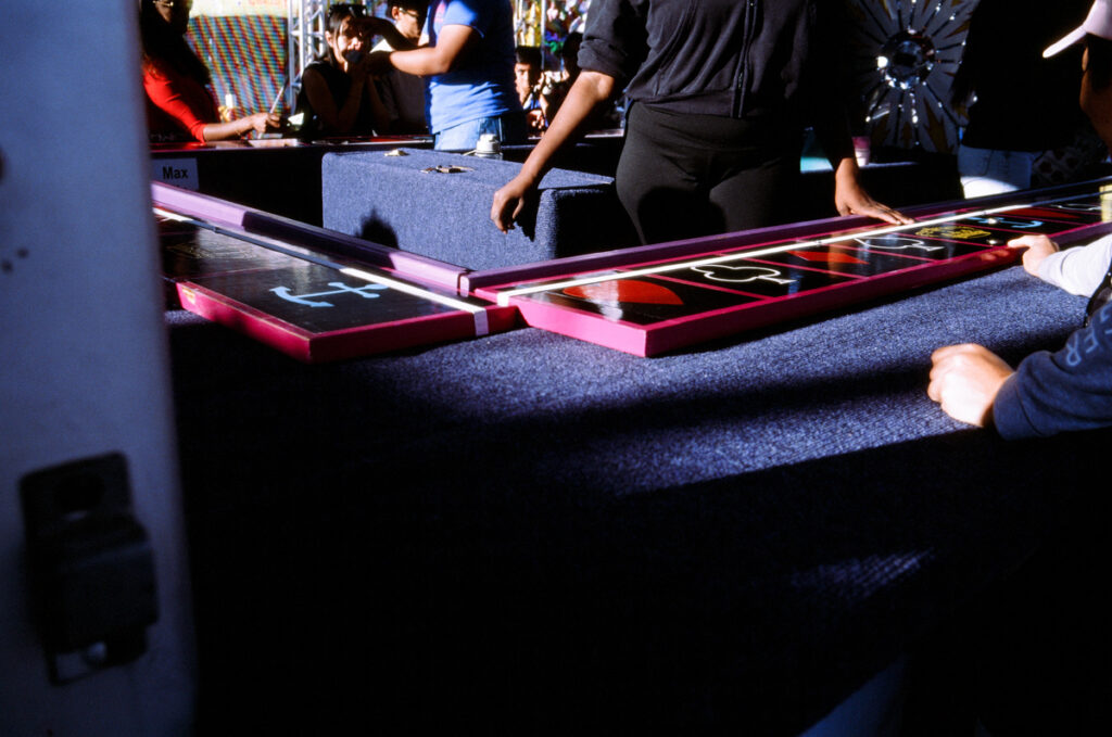 Crown and anchor gambling game at the CNE, the Ex, the Canadian National Exhibition