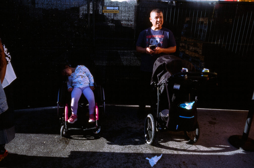 A father and child at the CNE, the Ex, the Canadian National Exhibition