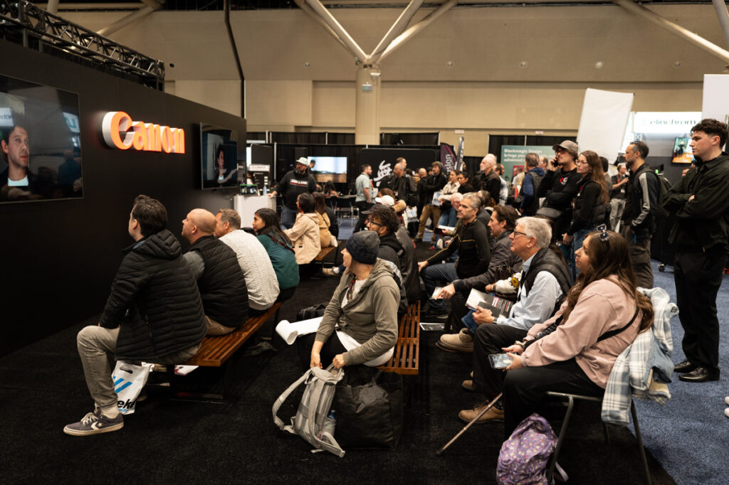 Ernie Gilbert is presenting a film at the Canon booth at ProFusion Expo 2025 in Toronto.